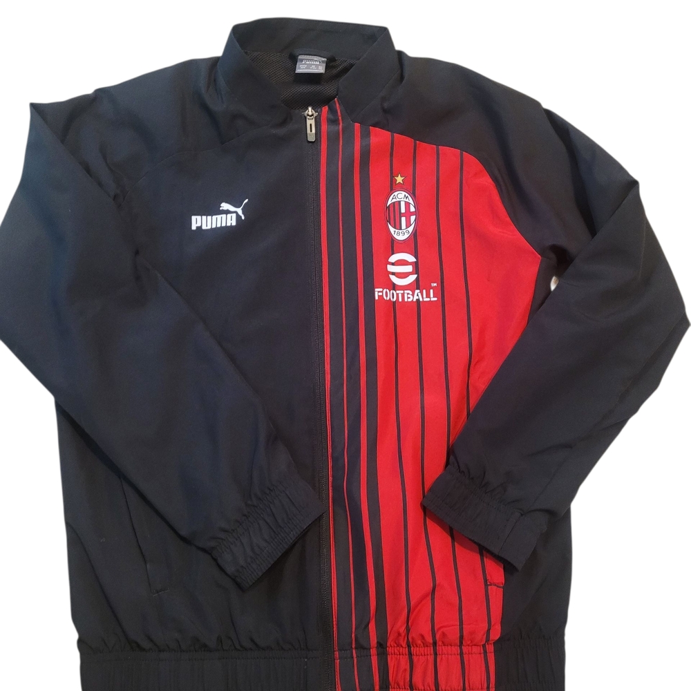 Puma Kids Black and Red soccer Jacket